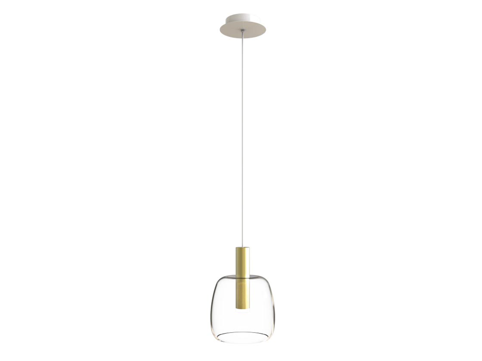 Závěsné LED svítidlo zlaté, 5W, 3000K, 22cm