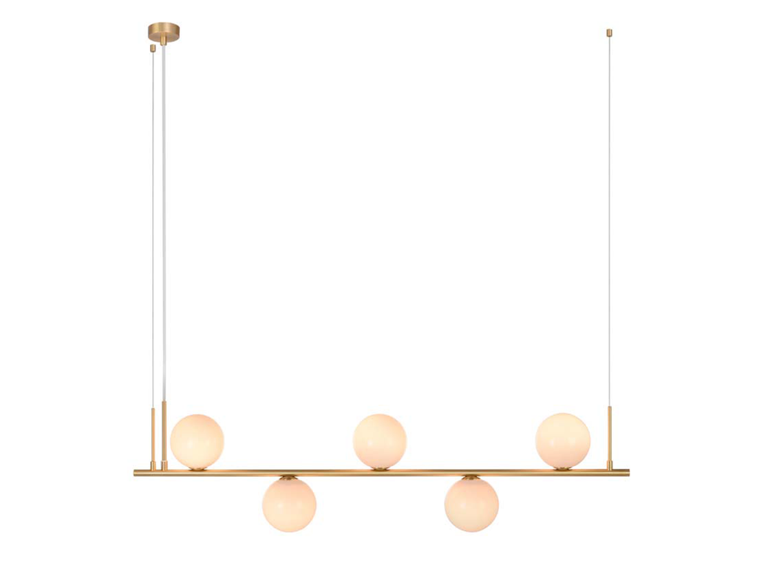 Závěsné svítidlo zlaté, 5xE14, 115cm