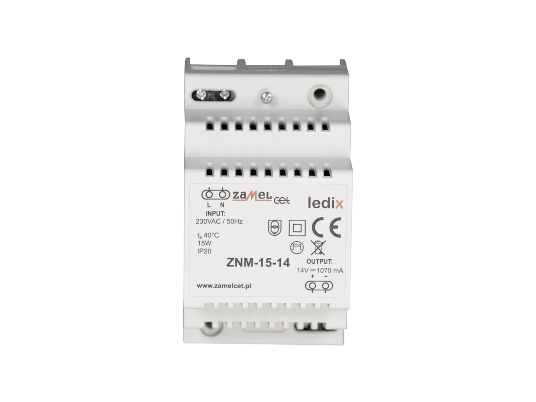 Napájecí zdroj LEDIX ZNM-15-14 do rozvodné skříně