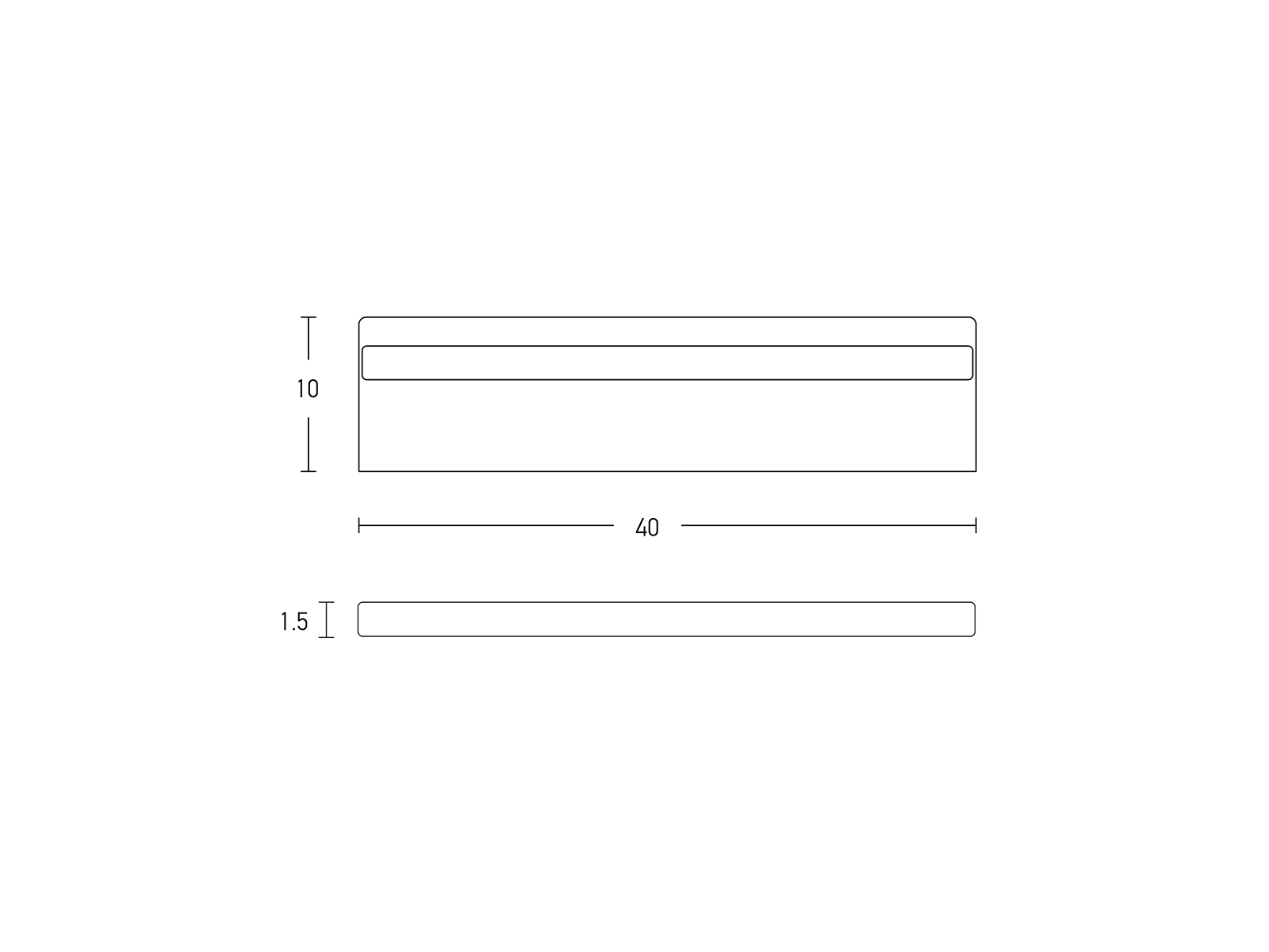Nástěnné LED svítidlo bílé, 12W, 3000K, 40cm