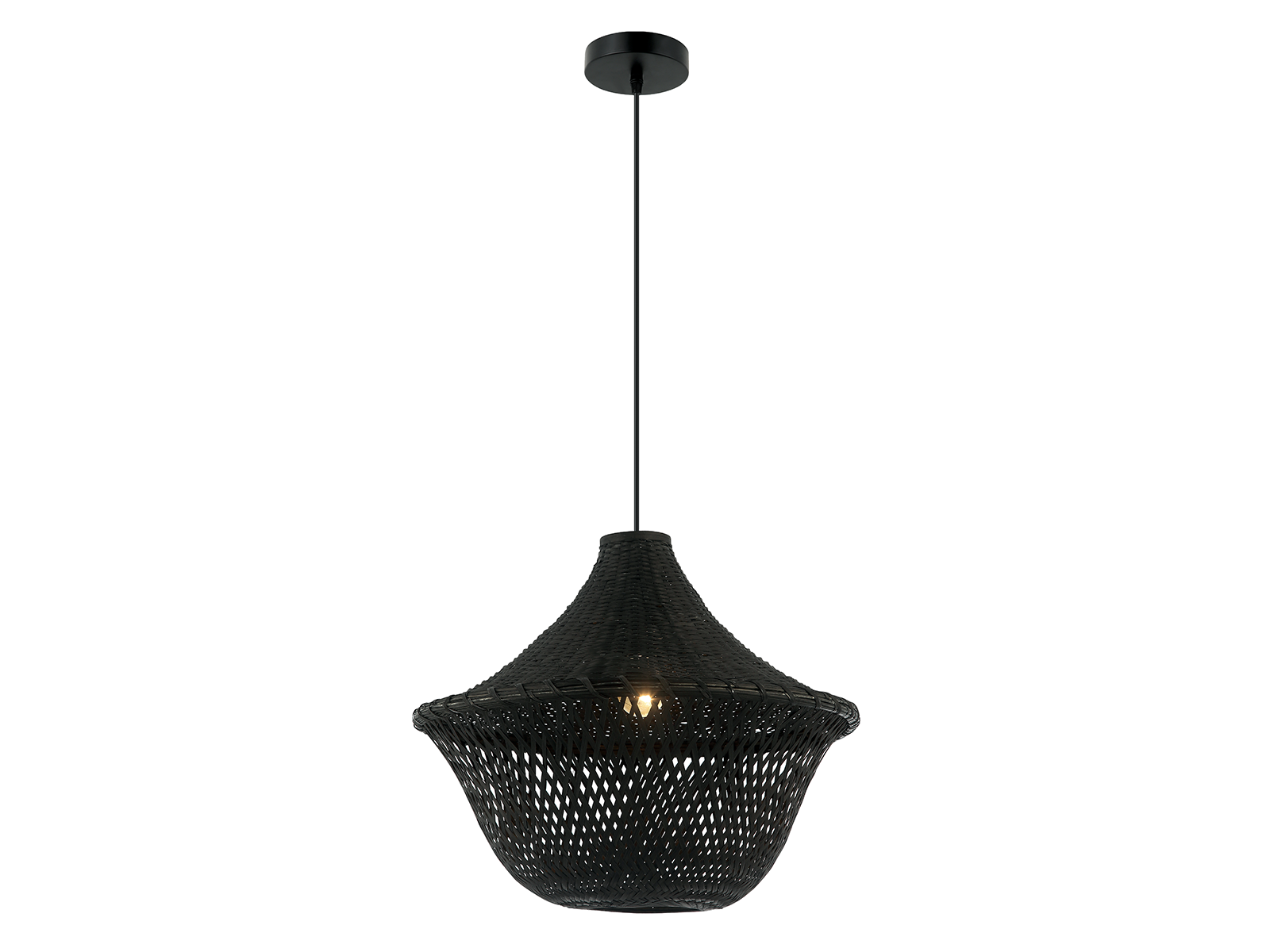 Závěsné svítidlo rattan, 1xE27, ø50cm