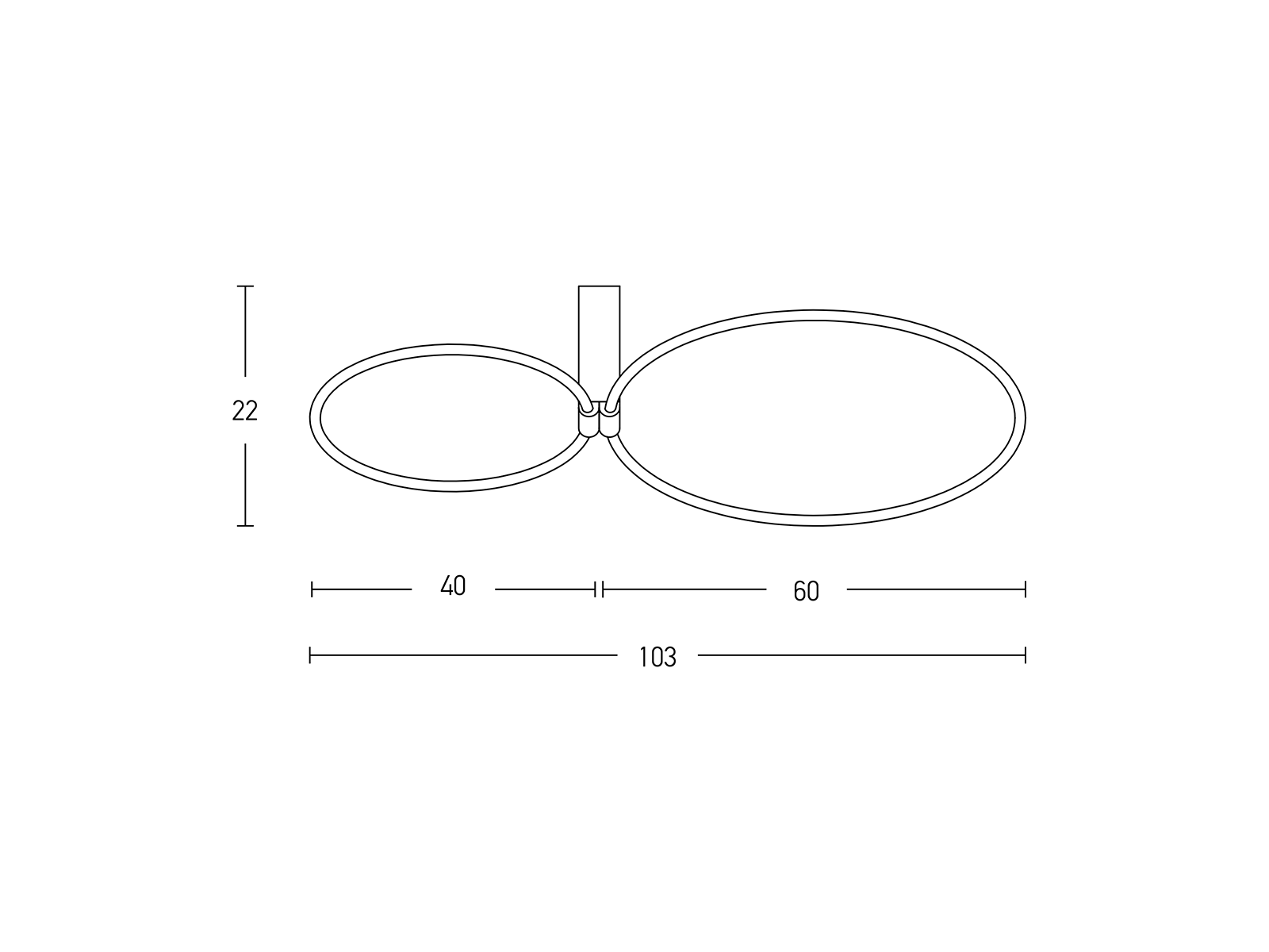 Stropní LED svítidlo šedé, 60W, 3000K, 103cm