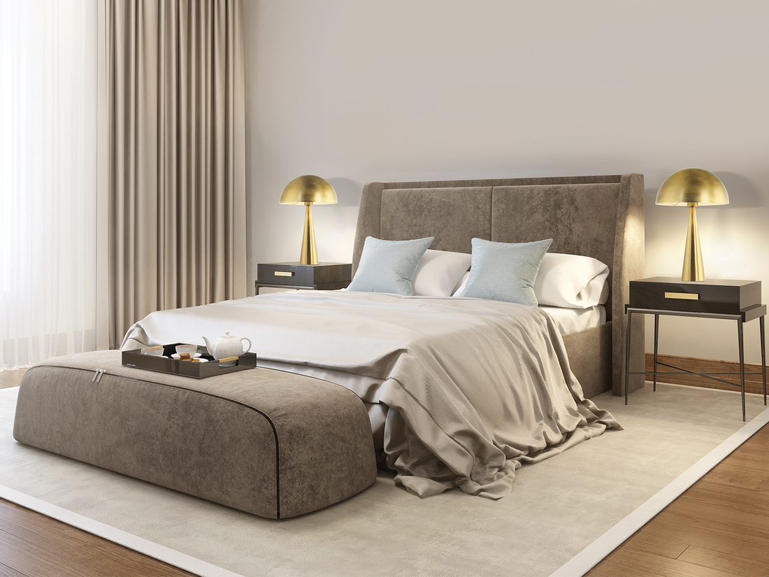 Stolní lampa matně zlatá, 1xE27, 47cm