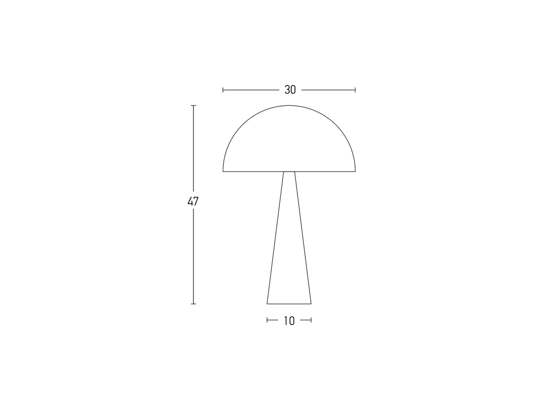 Stolní lampa matně černá, 1xE27, 47cm