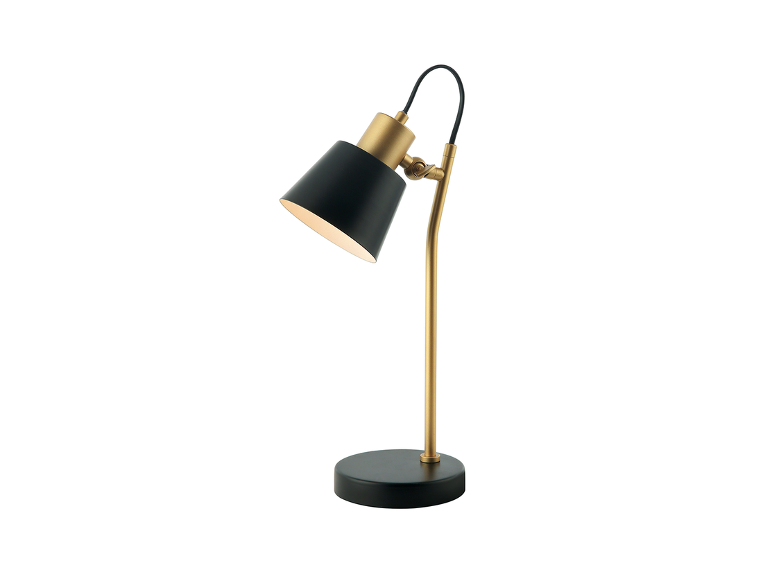Stolní lampa černá/zlatá, 1xE14, 42cm