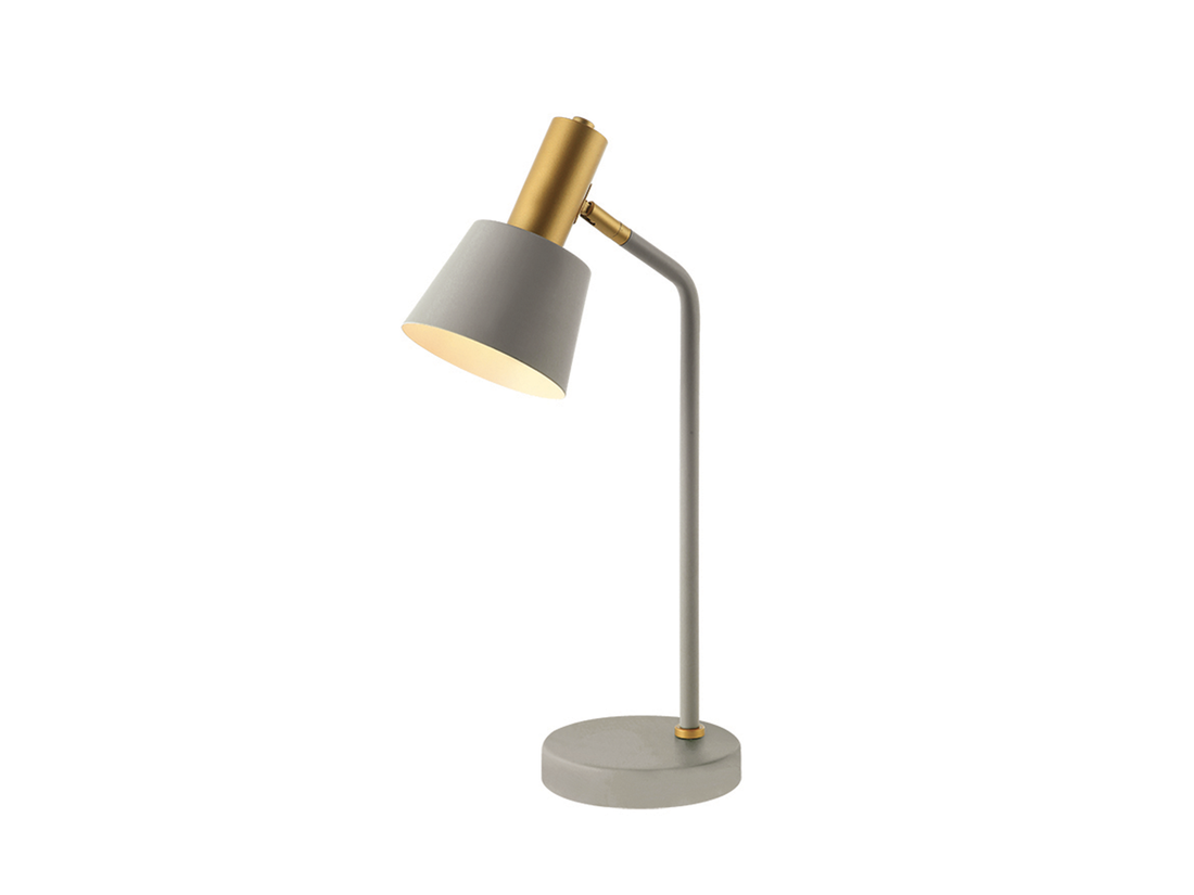 Stolní lampa šedá/zlatá, 1xE14, 44cm