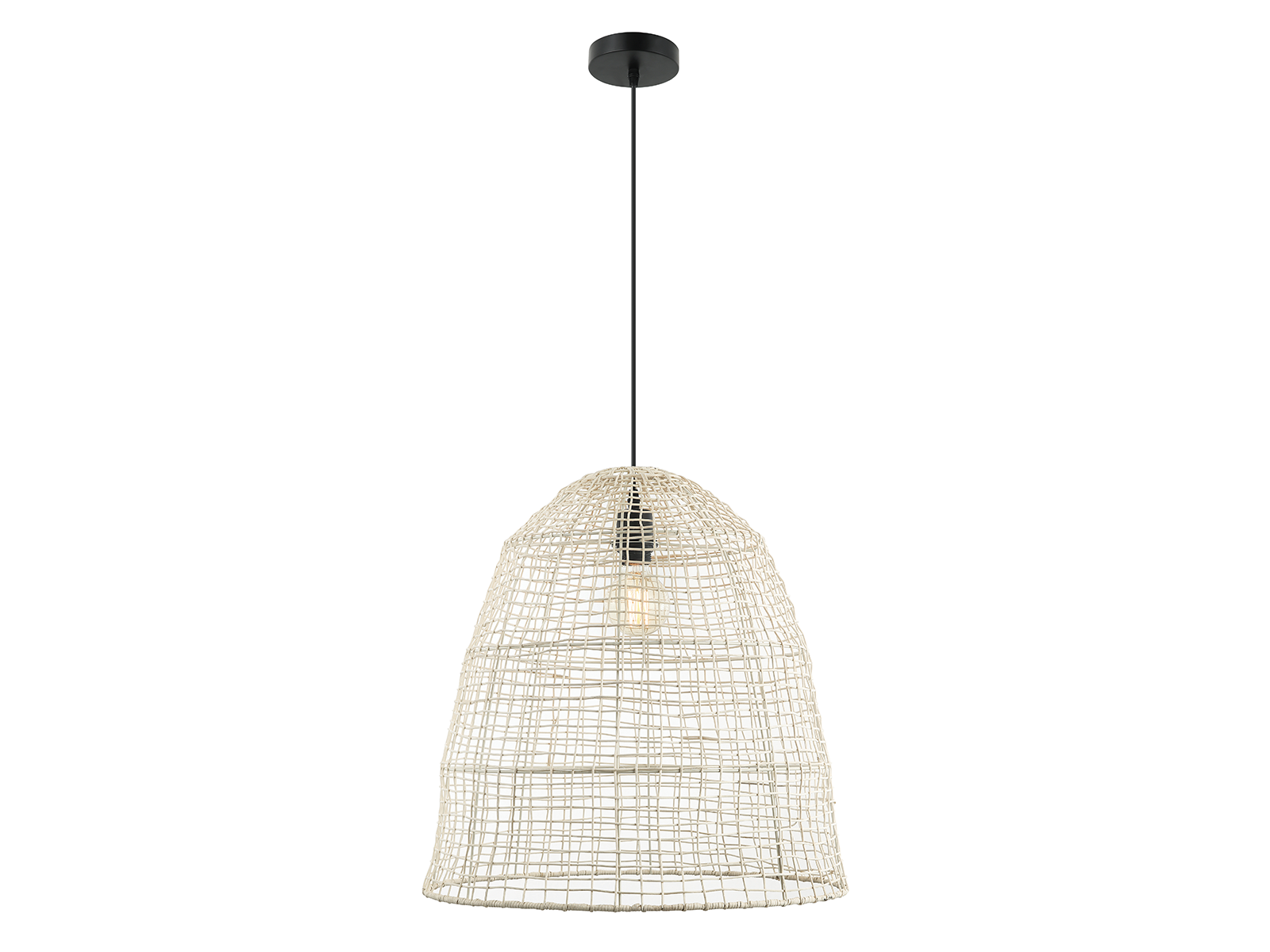 Závěsné svítidlo rattan, 1xE27, ø50cm