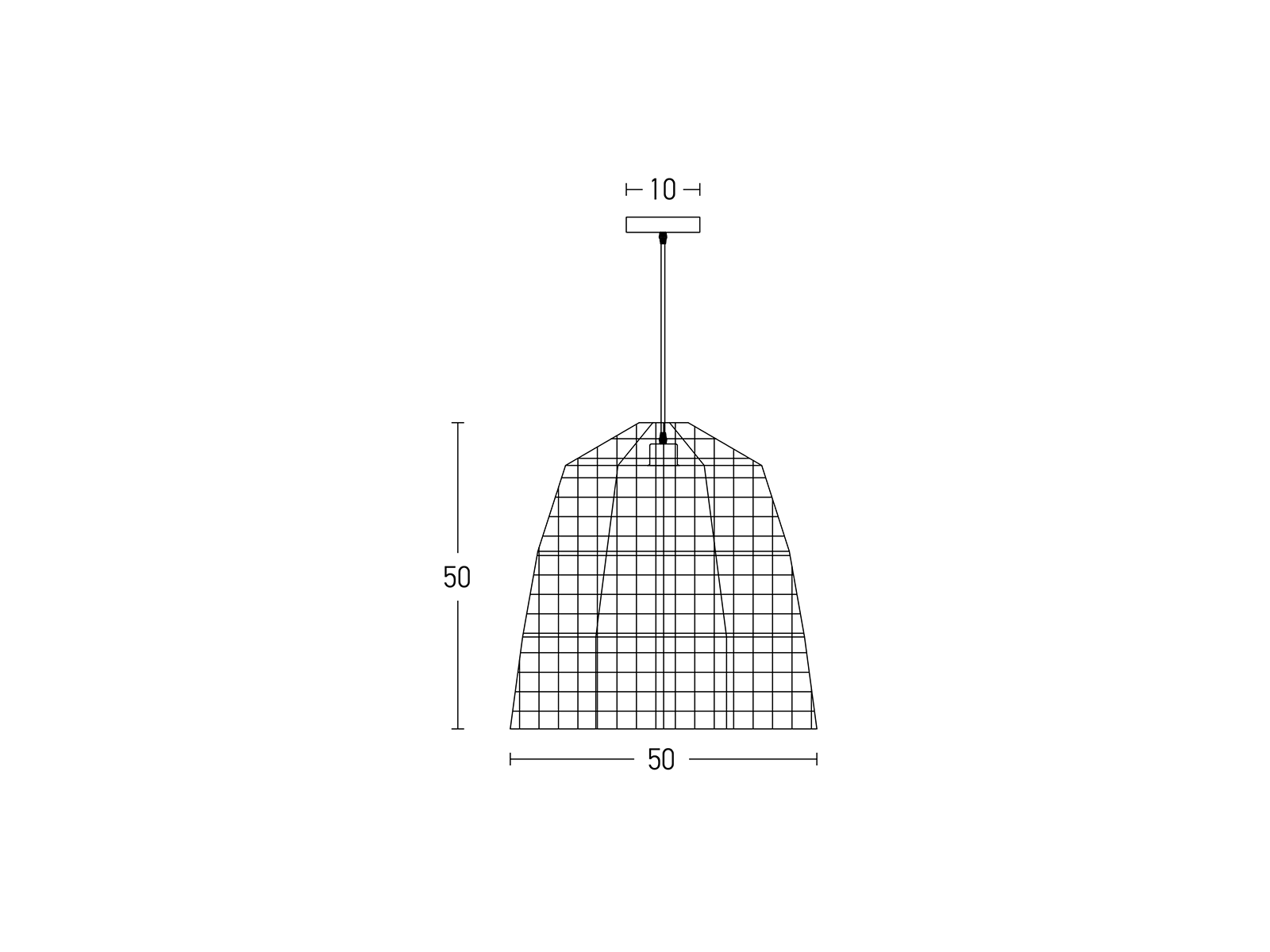 Závěsné svítidlo rattan, 1xE27, ø50cm