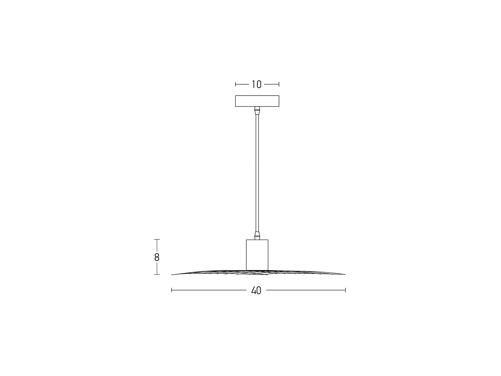Závěsné svítidlo bambus, 1xE27, ø40cm