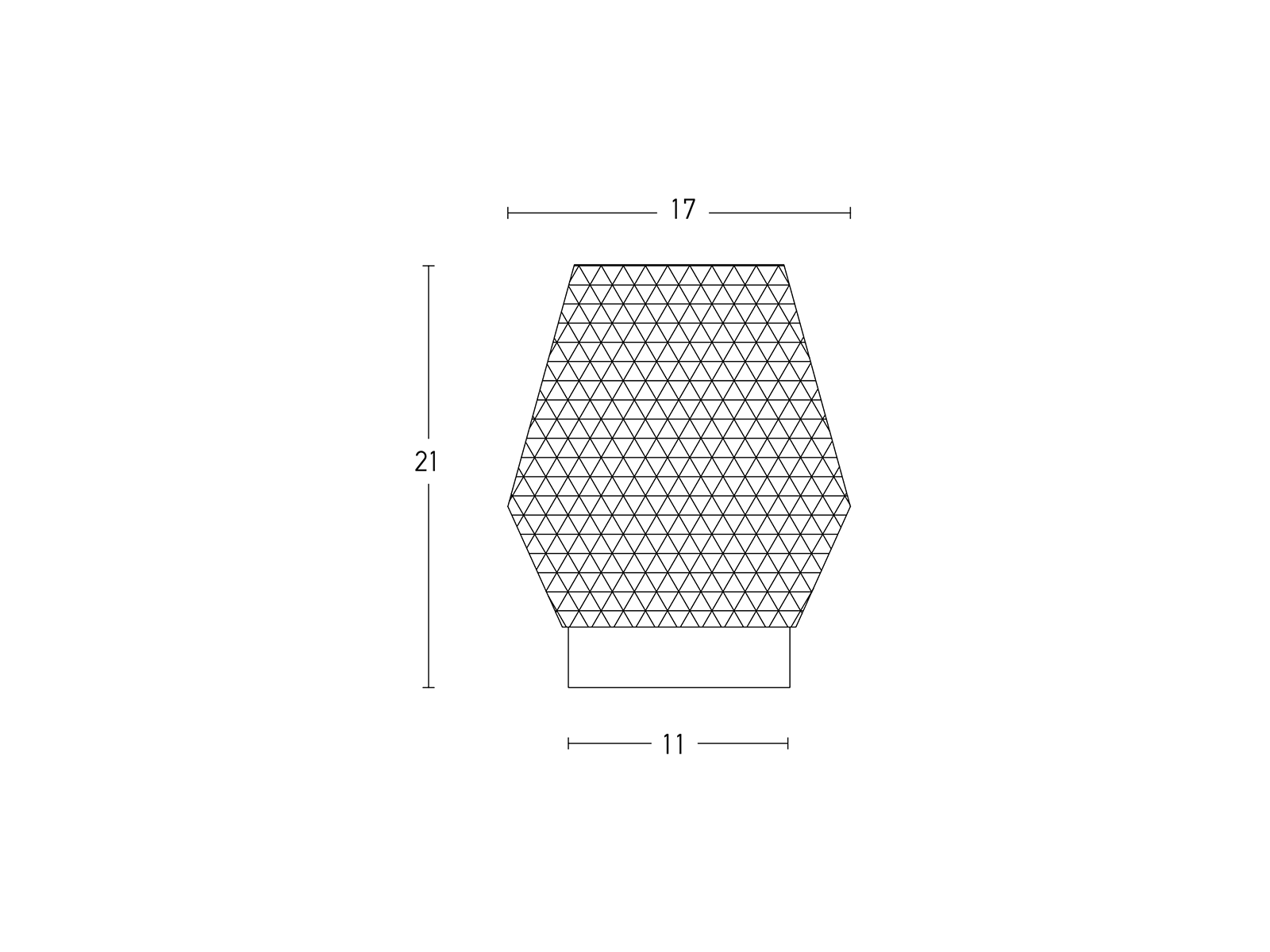 Stolní lampa mosaz, 1xE27, 21cm