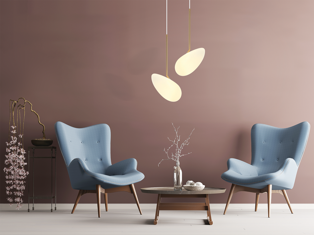 Závěsné LED svítidlo zlaté, 5W, 3000K, 42cm