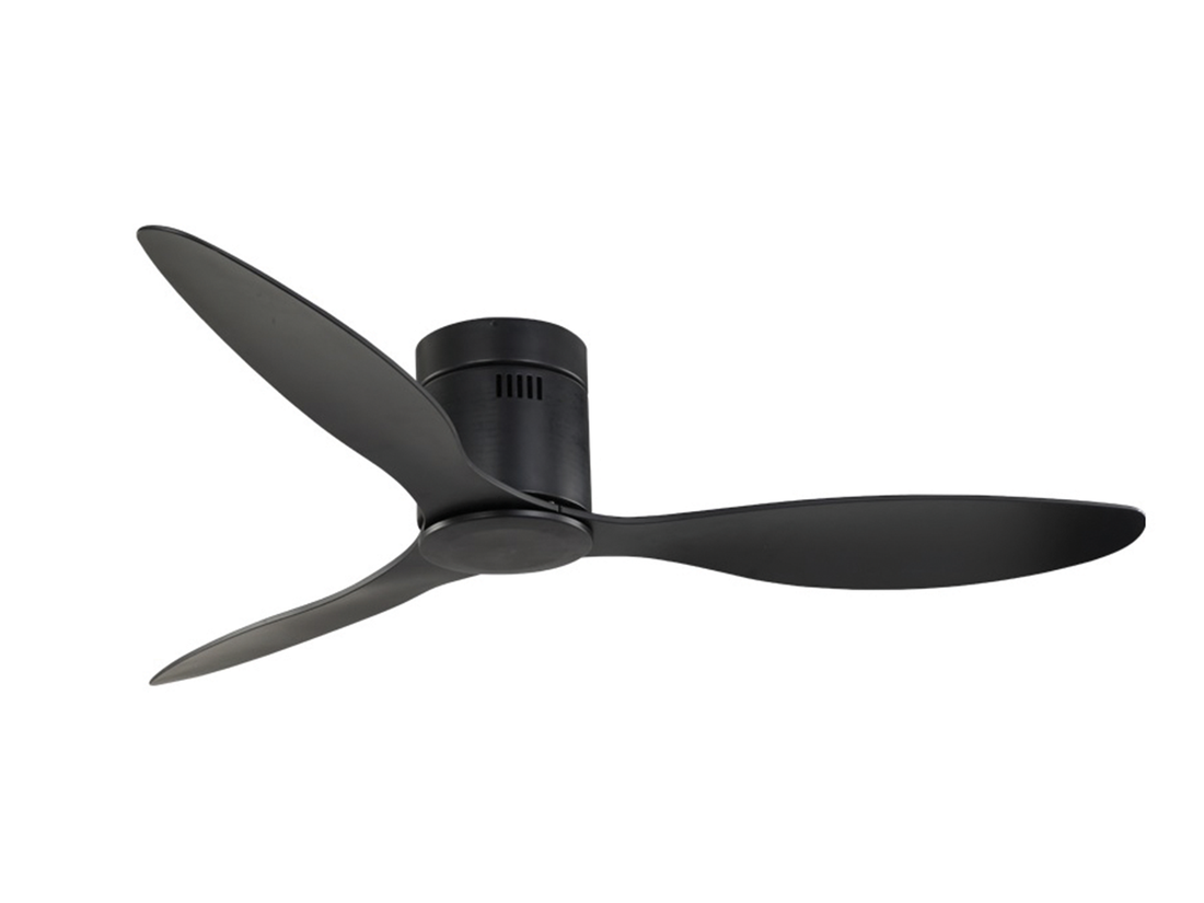 Stropní reverzní DC ventilátor, matně černý, ø137cm