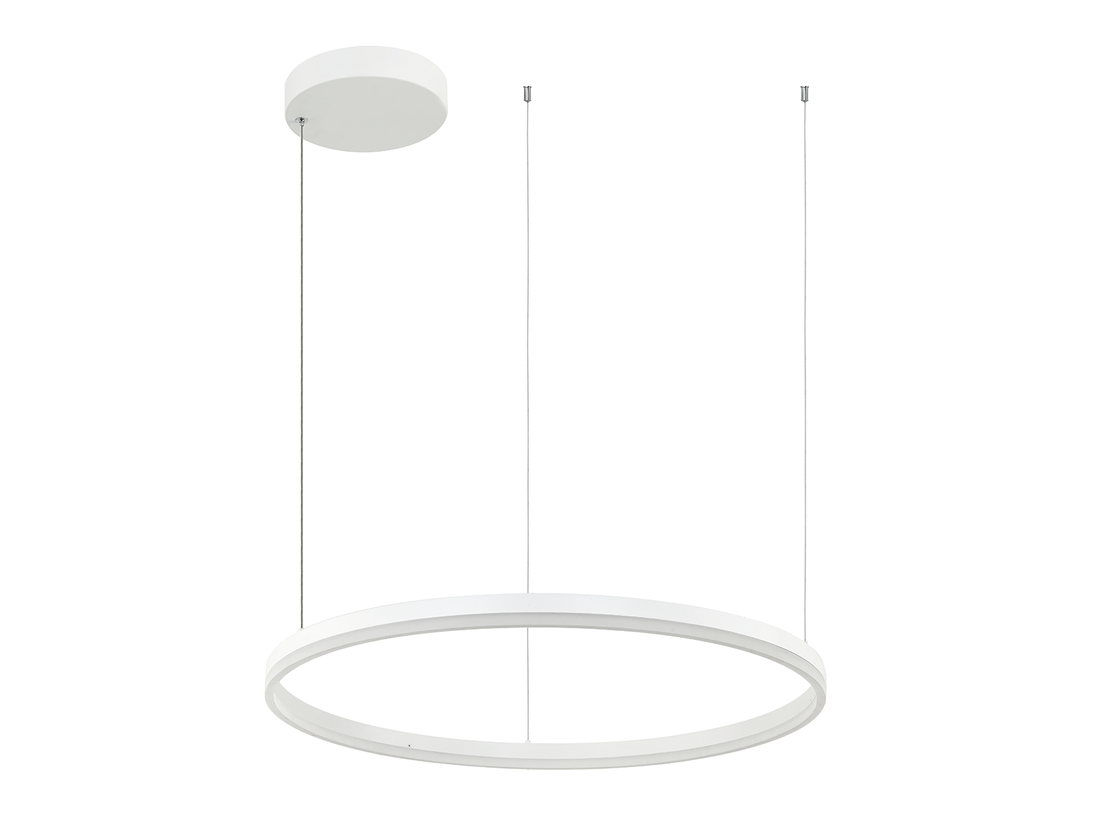 Závěsné LED stmívatelné svítidlo bílé, 55W, 3000K, ø80cm