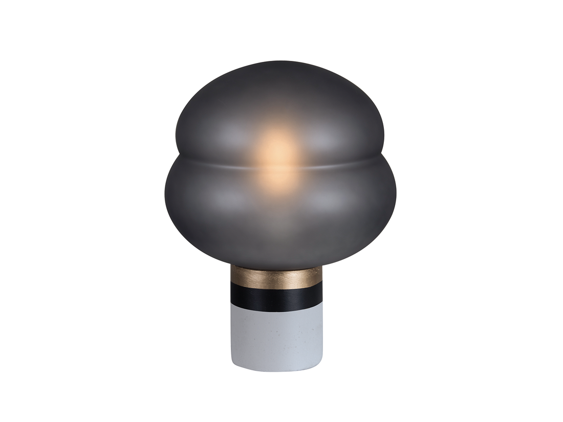 Stolní lampa z betonu, černá, 1xE27, 36cm