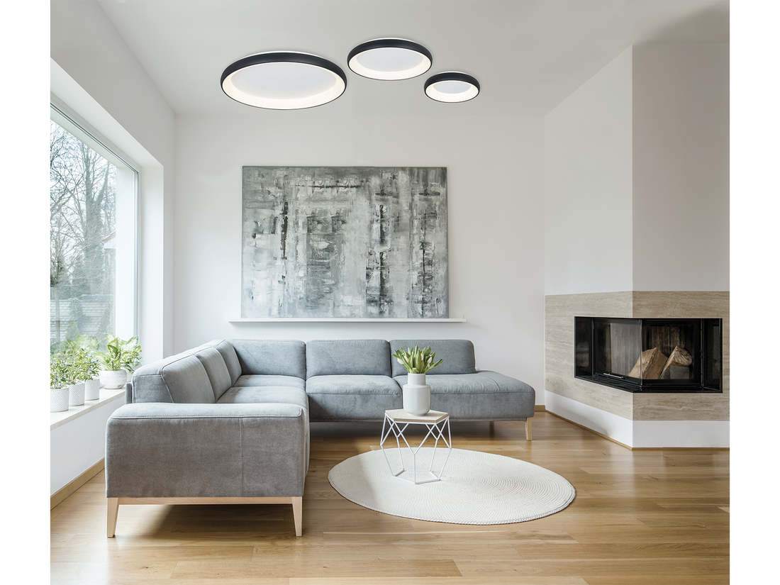 Stropní stmívatelné LED svítidlo černé, 30W, 3000K, 40cm