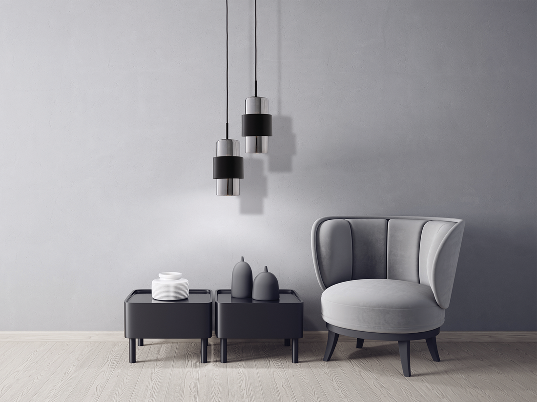 Závěsné svítidlo černé/chrom, 1xE27, 31cm