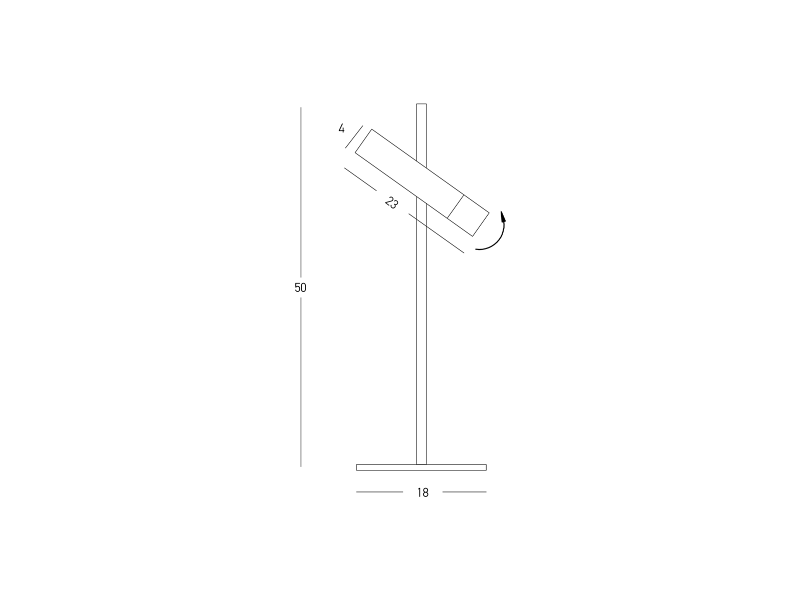 Stolní LED lampa zlatá, 4W, 3000K, 50cm