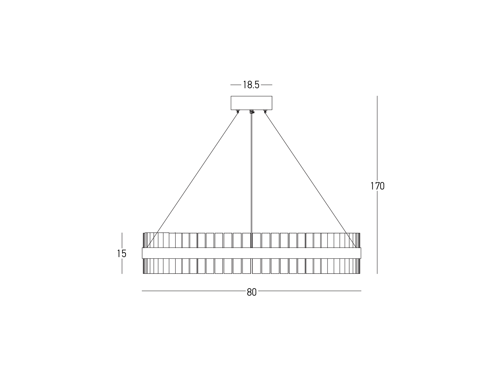 Závěsné stmívatelné LED svítidlo matně zlaté, 68W, 3000K, ø80cm
