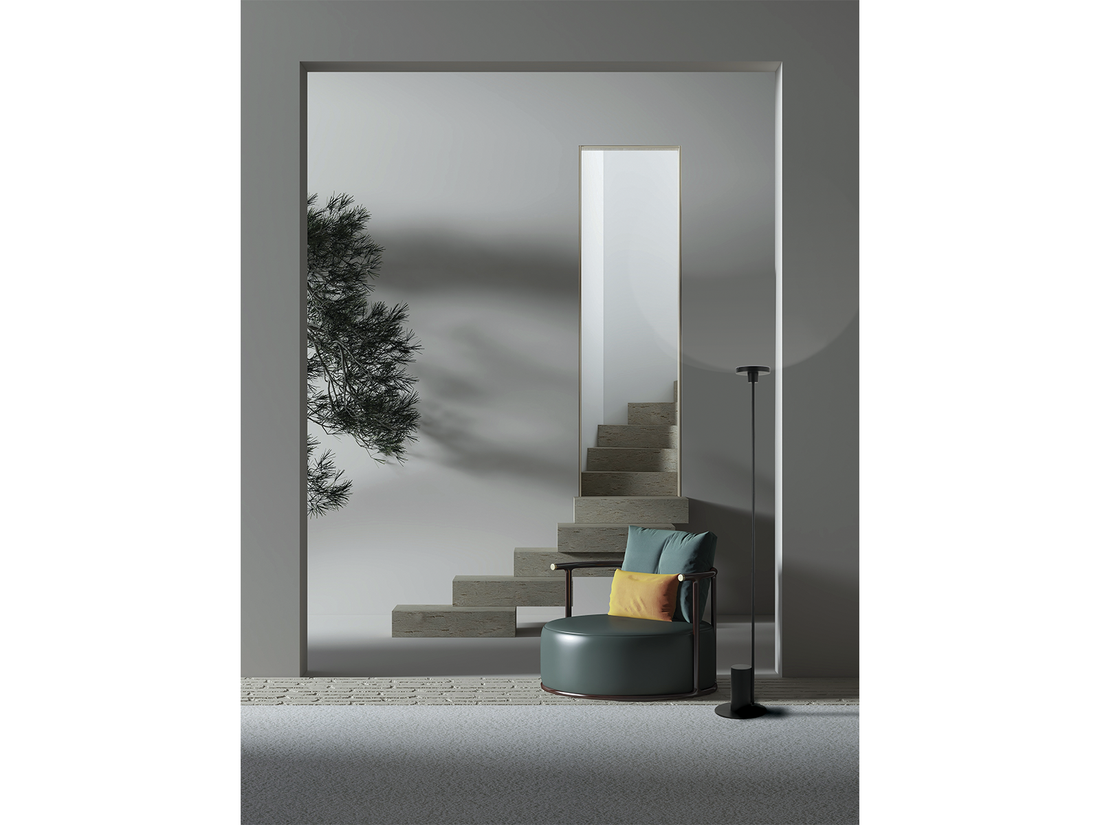 Stojací LED lampa černá, 12W, 3000K, 160cm