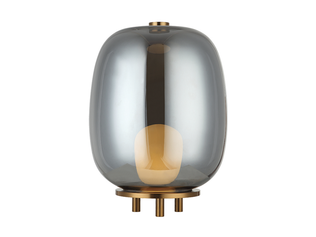 Stolní lampa kouřová/zlatá, 1xG9, 41cm