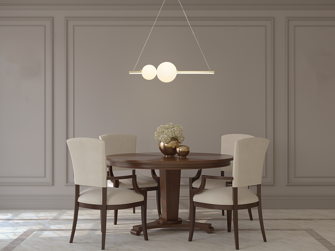 Závěsné LED svítidlo matně zlaté, 11W, 3000K, 62cm