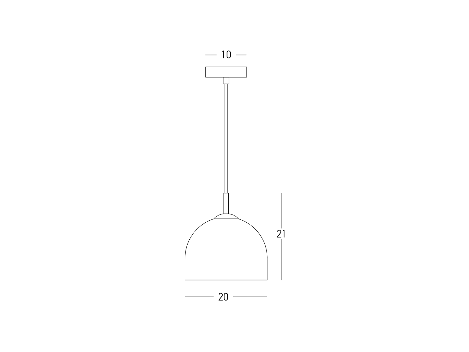 Závěsné svítidlo champagne, 1xE14, ø20cm