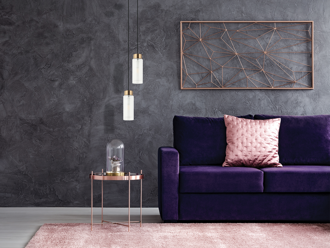 Závěsné svítidlo černé/mosaz, 1xE14, 23cm