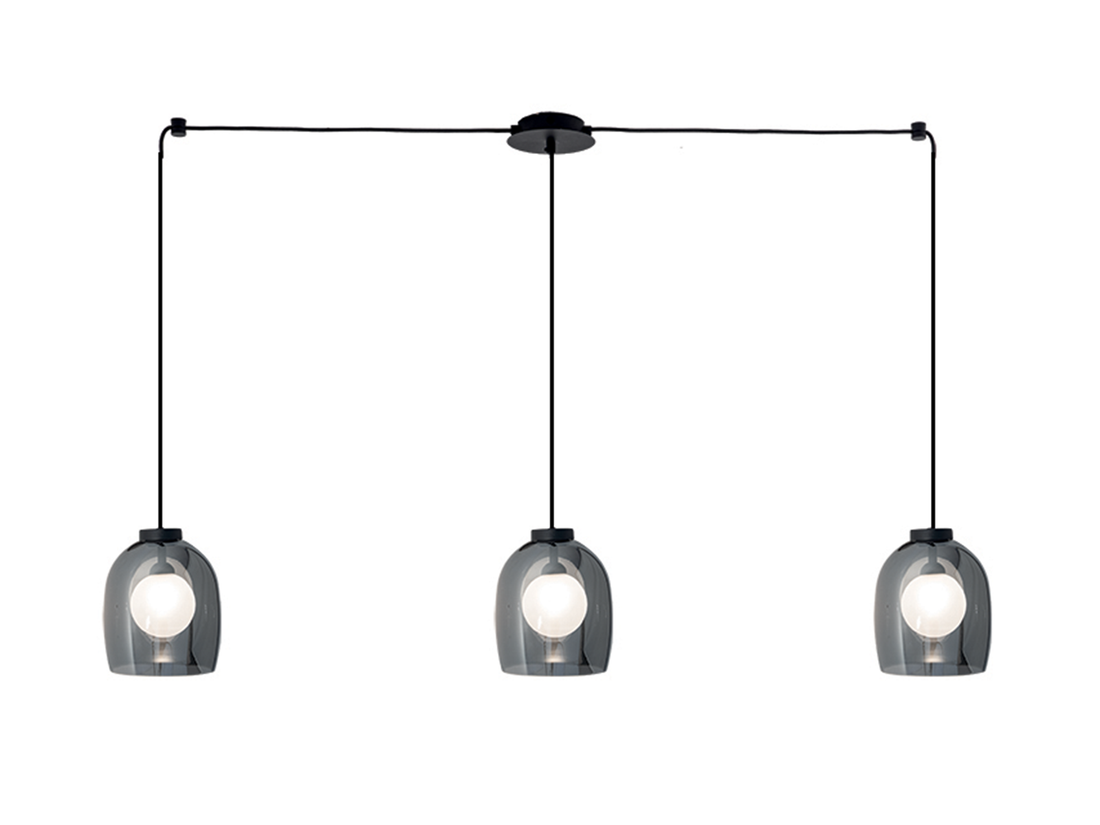 Závěsné svítidlo černé, 3xG9, 110cm