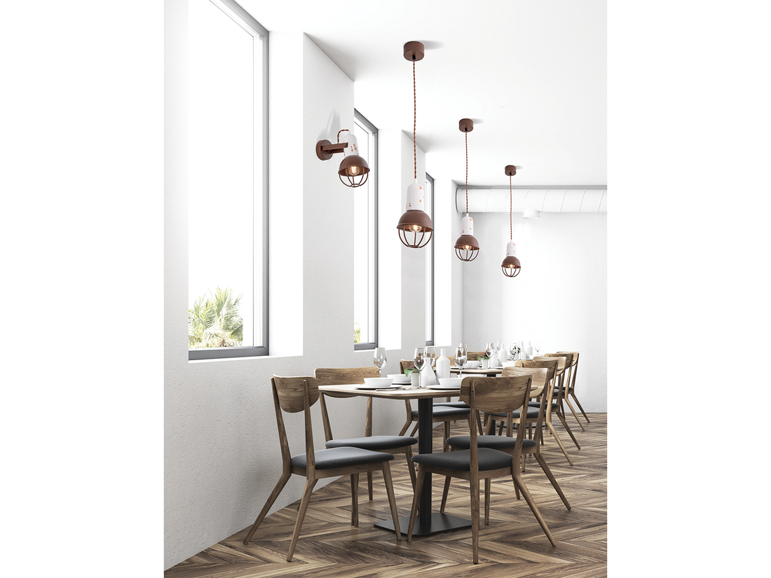 Nástěnné svítidlo z jílu, 1xE27, 18cm