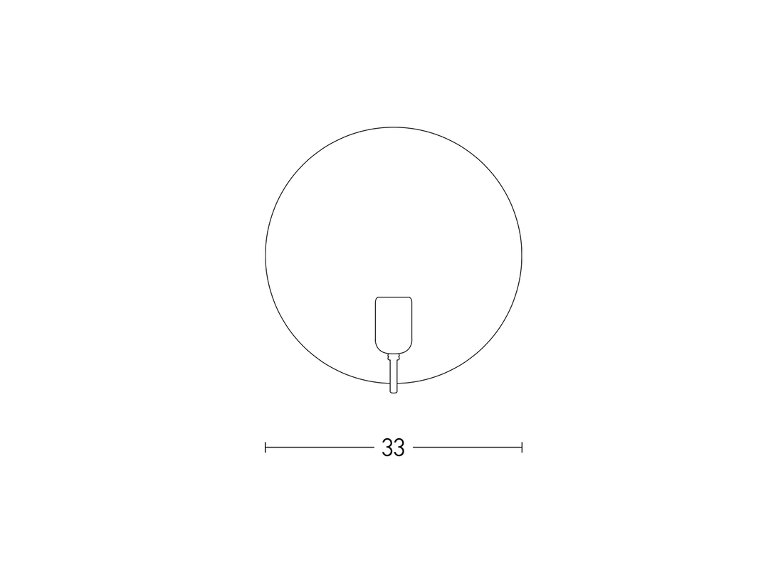 Nástěnné svítidlo, 1xE27, ø33cm