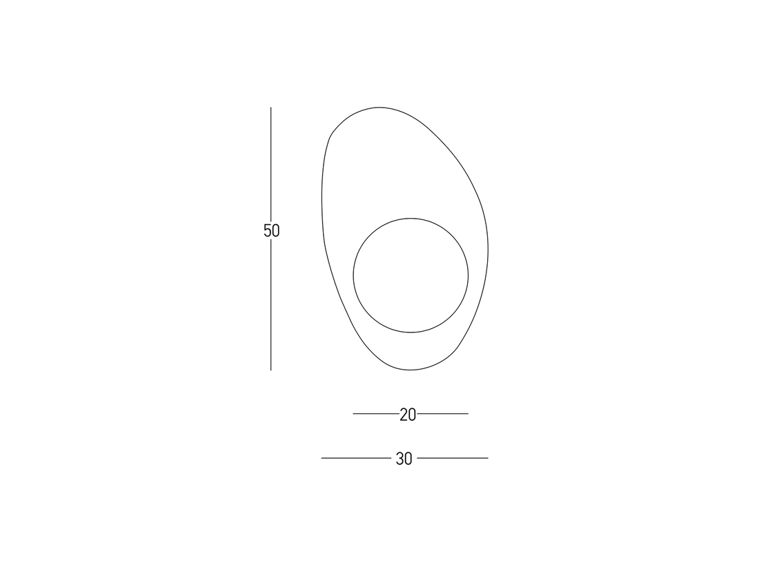 Nástěnné svítidlo zlaté, 1xE27, 50cm