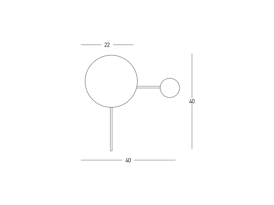 Nástěnné svítidlo zlaté, 1xG9, 40cm