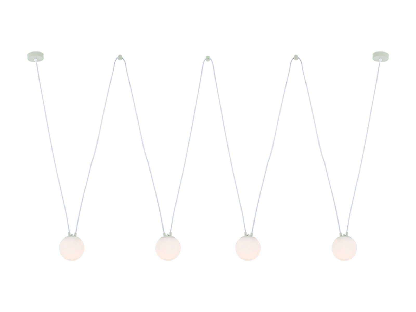 Závěsné svítidlo bílé, 4xG9, ø12cm