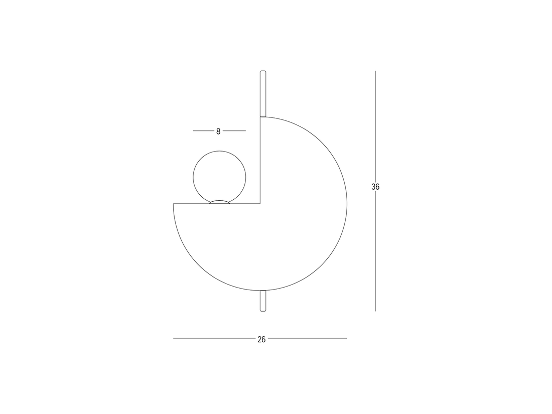 Nástěnné svítidlo šedé, 1xG9, 36cm