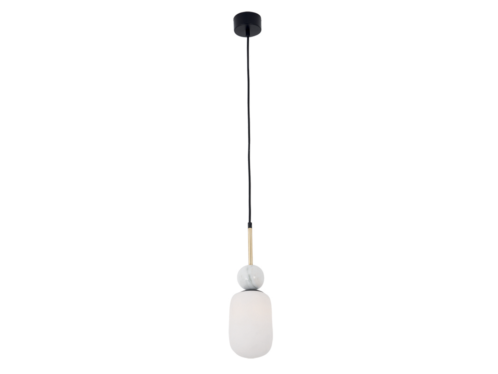 Závěsné svítidlo bílý mramor/zlaté, 1xE27, 38cm