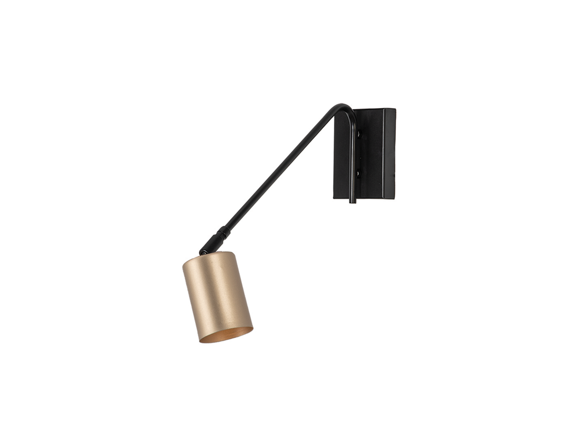 Nástěnné svítidlo zlato/černé, 1xGU10, 28cm