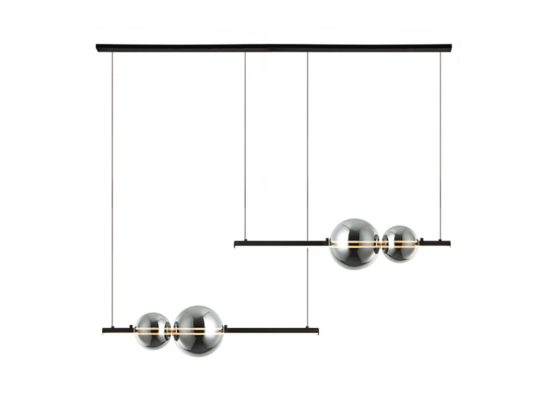 Závěsné LED svítidlo černé, 22W, 3000K, 105cm