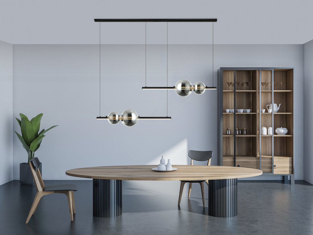 Závěsné LED svítidlo černé, 22W, 3000K, 105cm