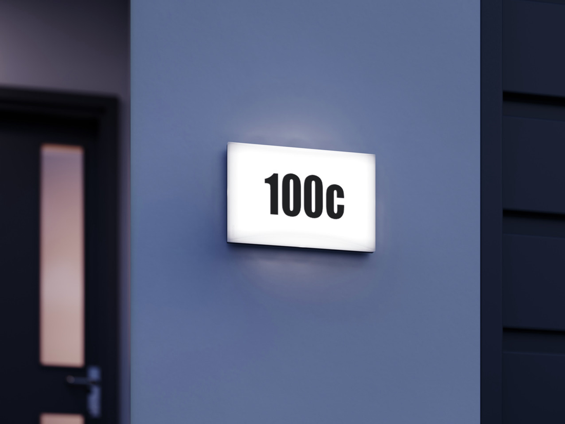 Venkovní nástěnné LED svítidlo se soumrakovým senzorem a domovním číslem LN 1 N