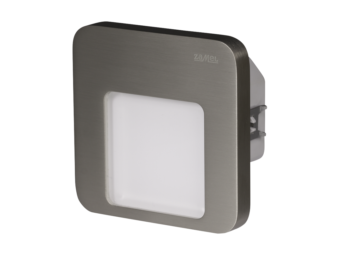 Svítidlo LED do KU krabice pod omítku LEDIX MOZA 230V AC, nerezová ocel, teplá bílá, IP20