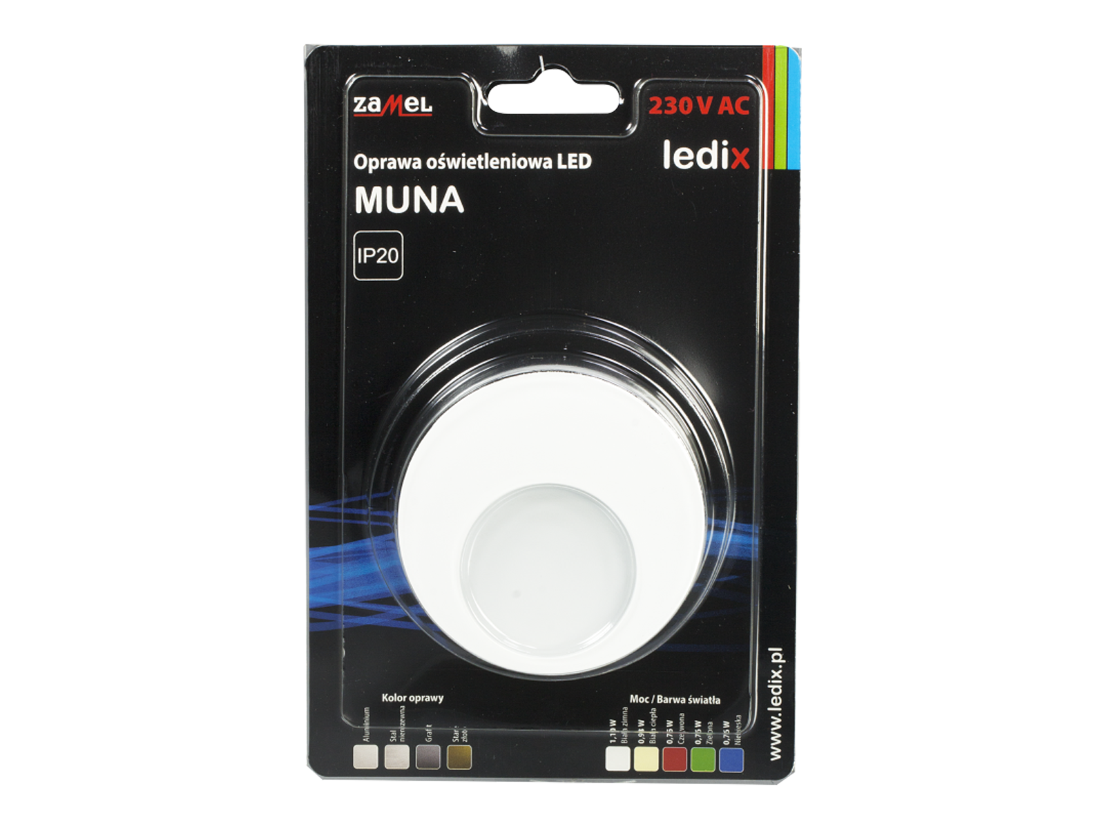 Svítidlo LED pod omítku LEDIX MUNA 230V AC, bílá, studená bílá, IP20