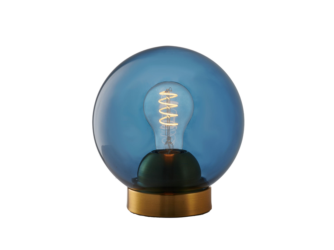 Stolní lampa Bubbles modrá, ø18cm