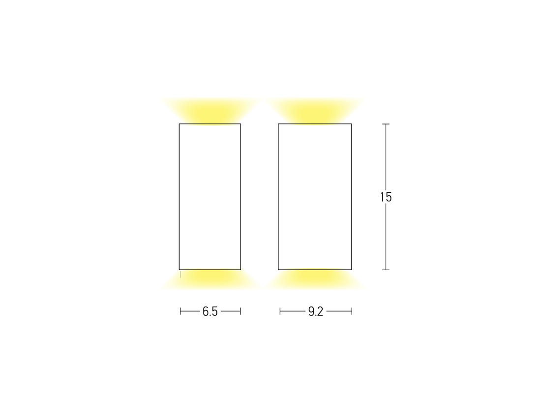 Nástěnné svítidlo grafit, 2xGU10, 15cm