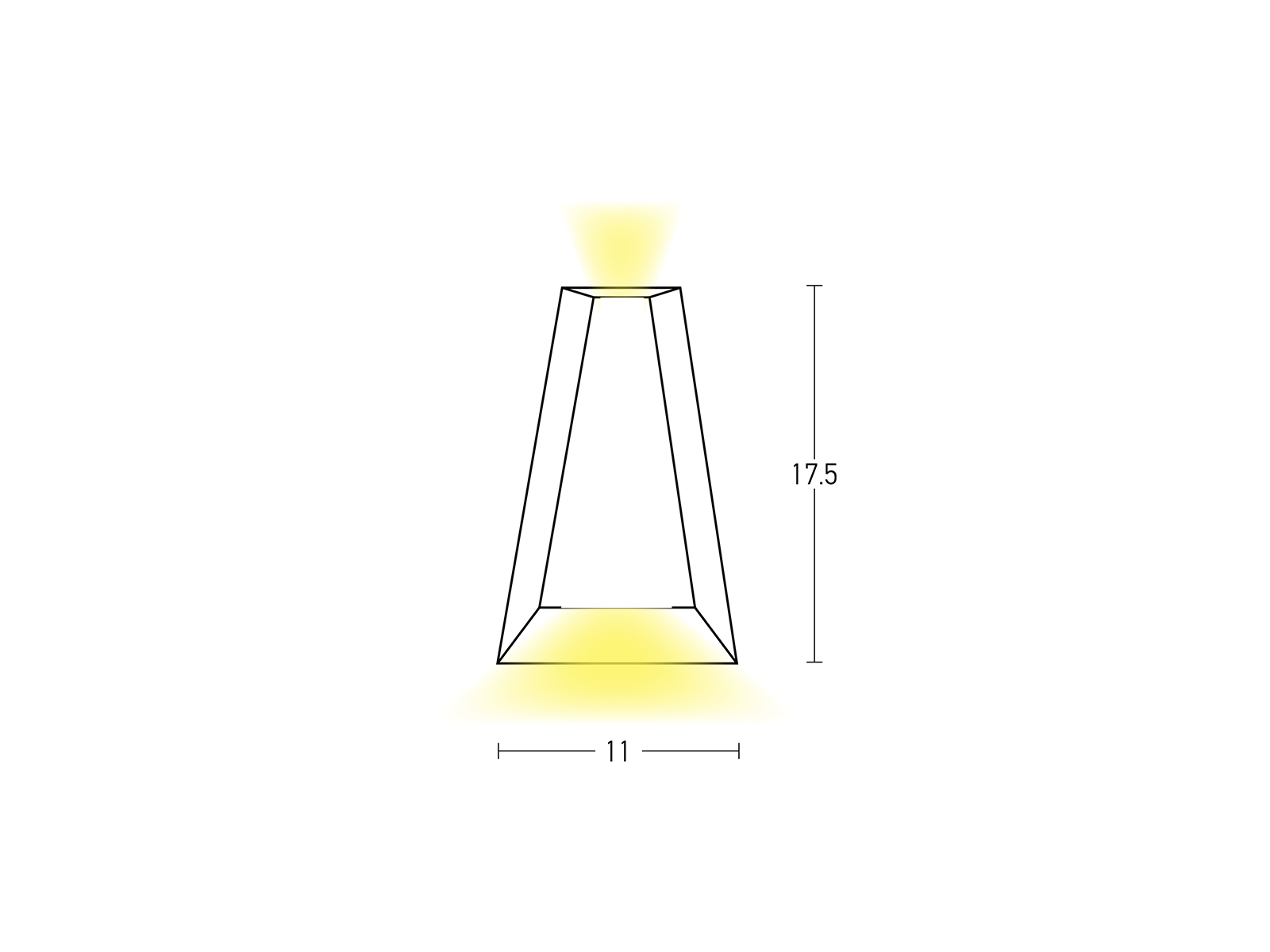 Nástěnné LED svítidlo bílé, 2x3W, 3000K, 17cm