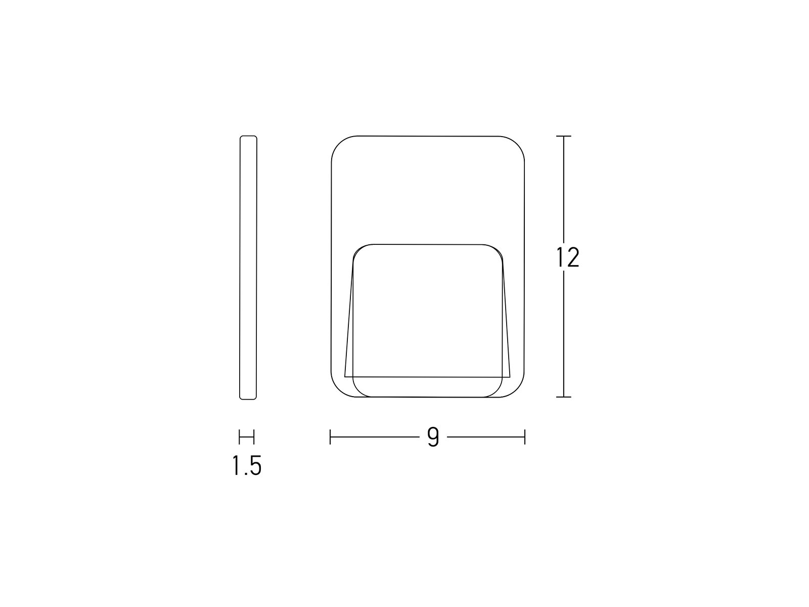 Nástěnné LED svítidlo bílé, 1,5W, 3000K, 12cm