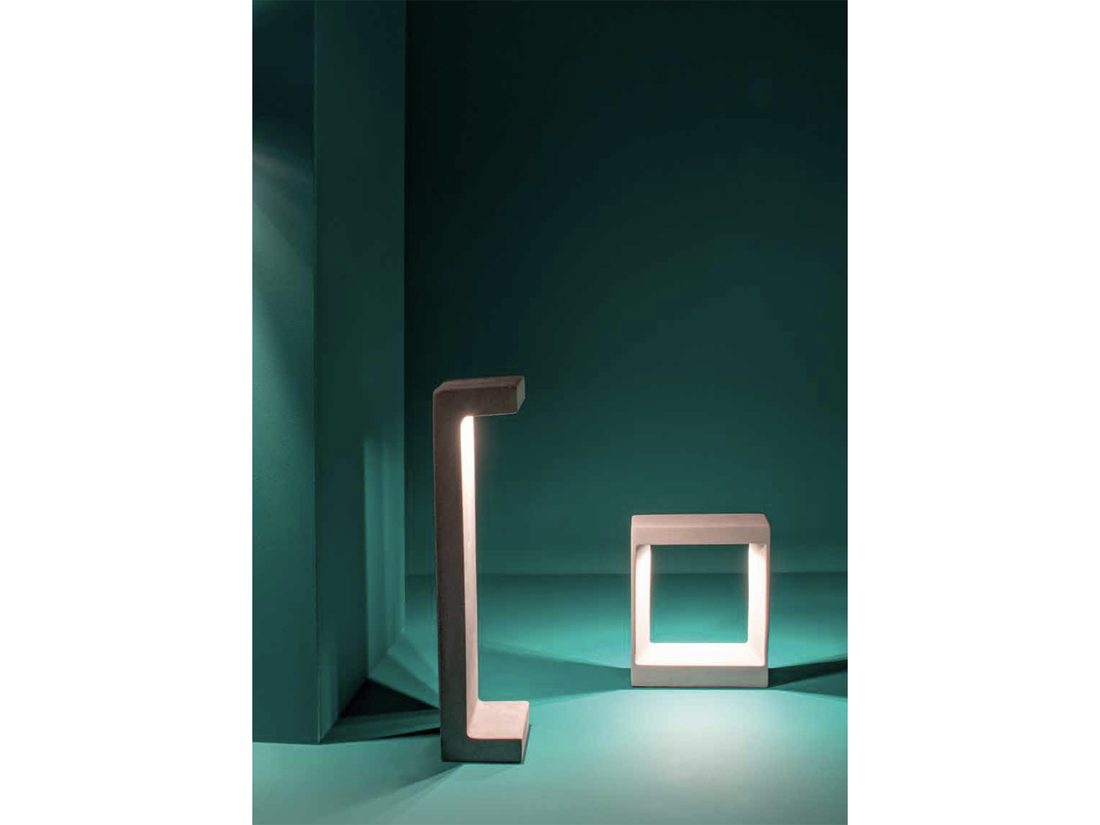 Zahradní stojací LED svítidlo z betonu, 8W, 3000K, 35cm