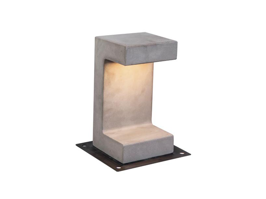 Zahradní stojací LED svítidlo z betonu, 8W, 3000K, 30cm