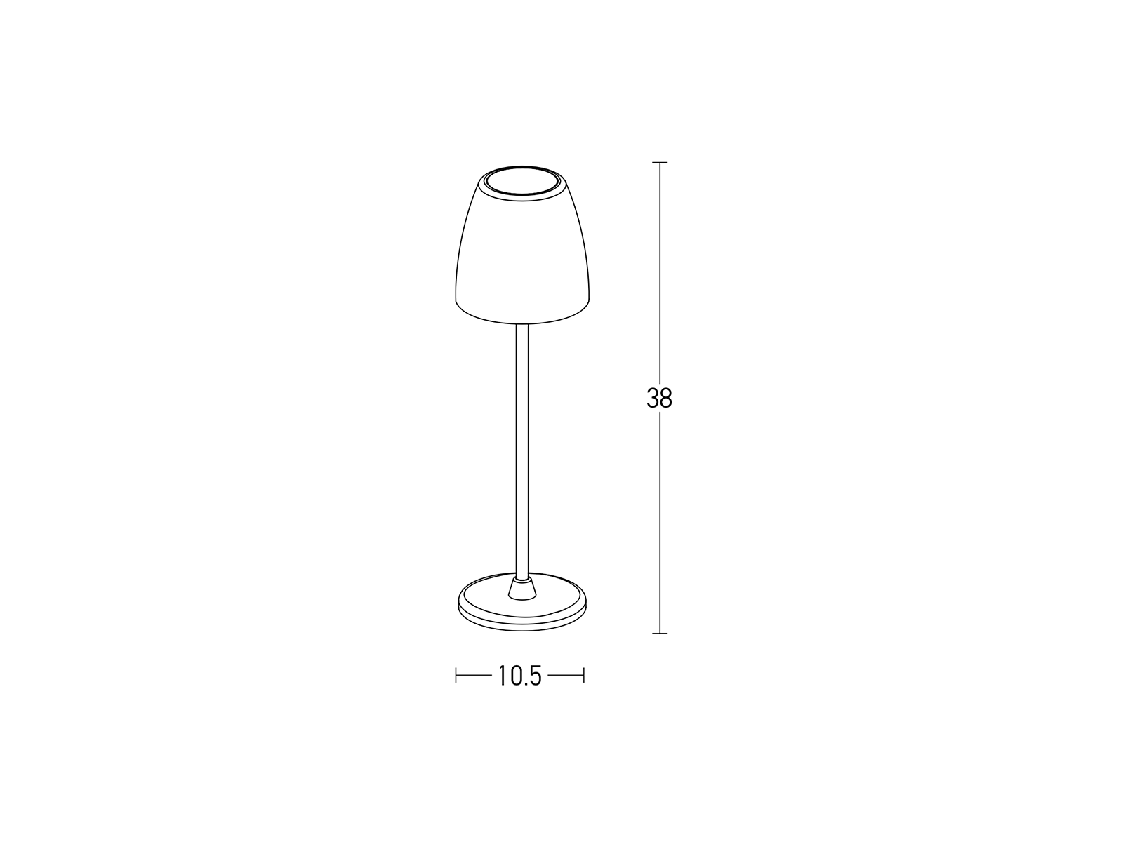 Stolní LED lampa pískově bílá, 2W, 3000K, 38cm
