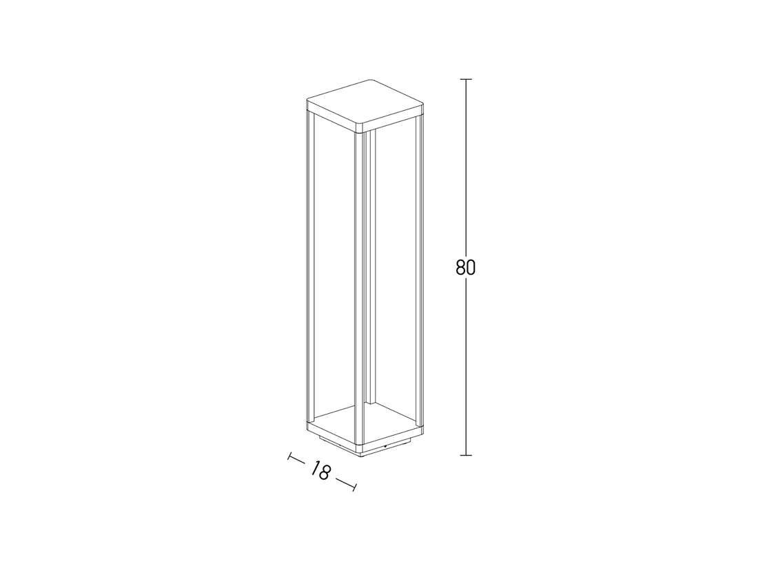 Stojací LED svítidlo grafit, 7W, 3000K, 80cm