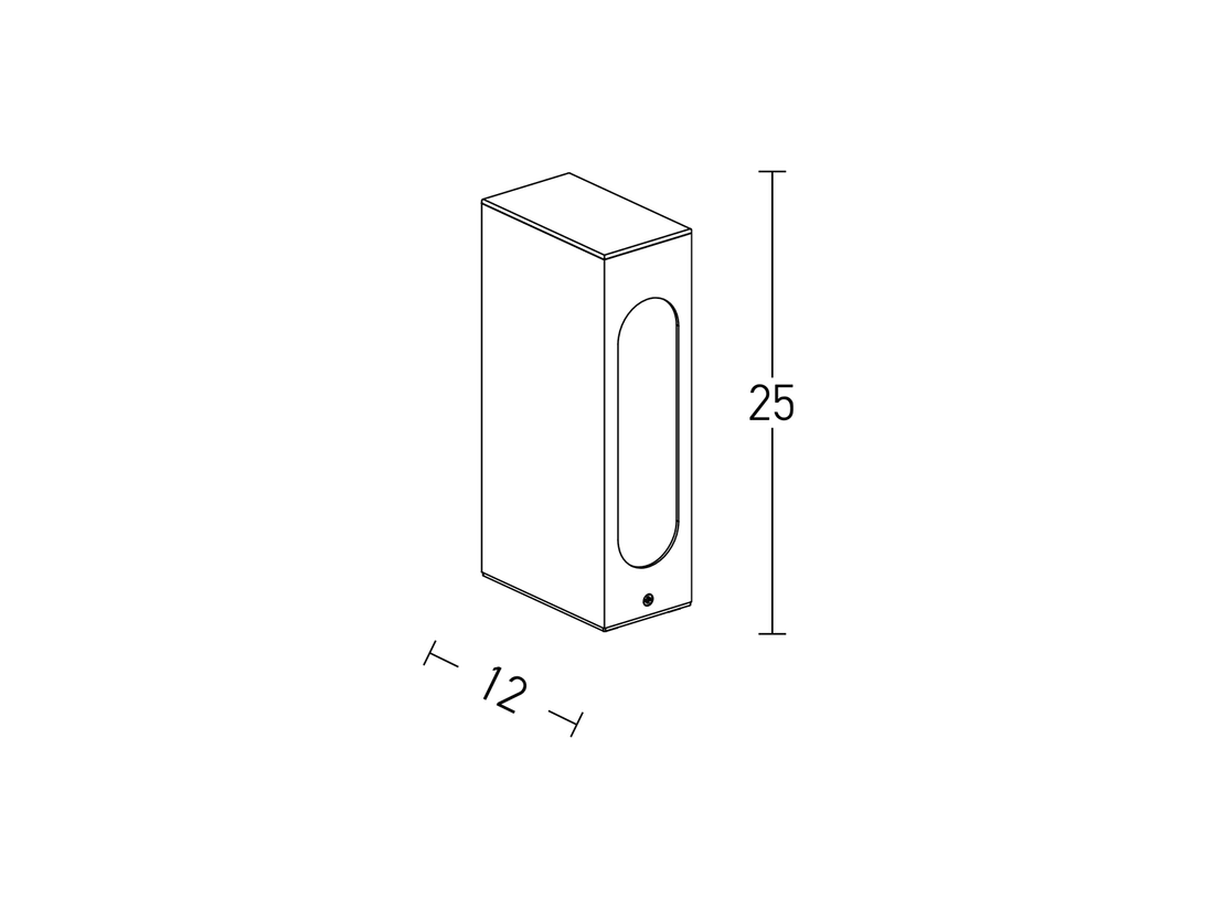 Stojací LED svítidlo grafit, 7W, 3000K, 25cm